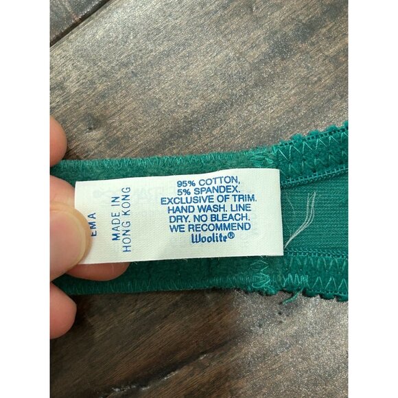Lily Of France Floral Lace Trim Bra Teal Sz 38B Adjustable Straps Intimate - Picture 5 of 8